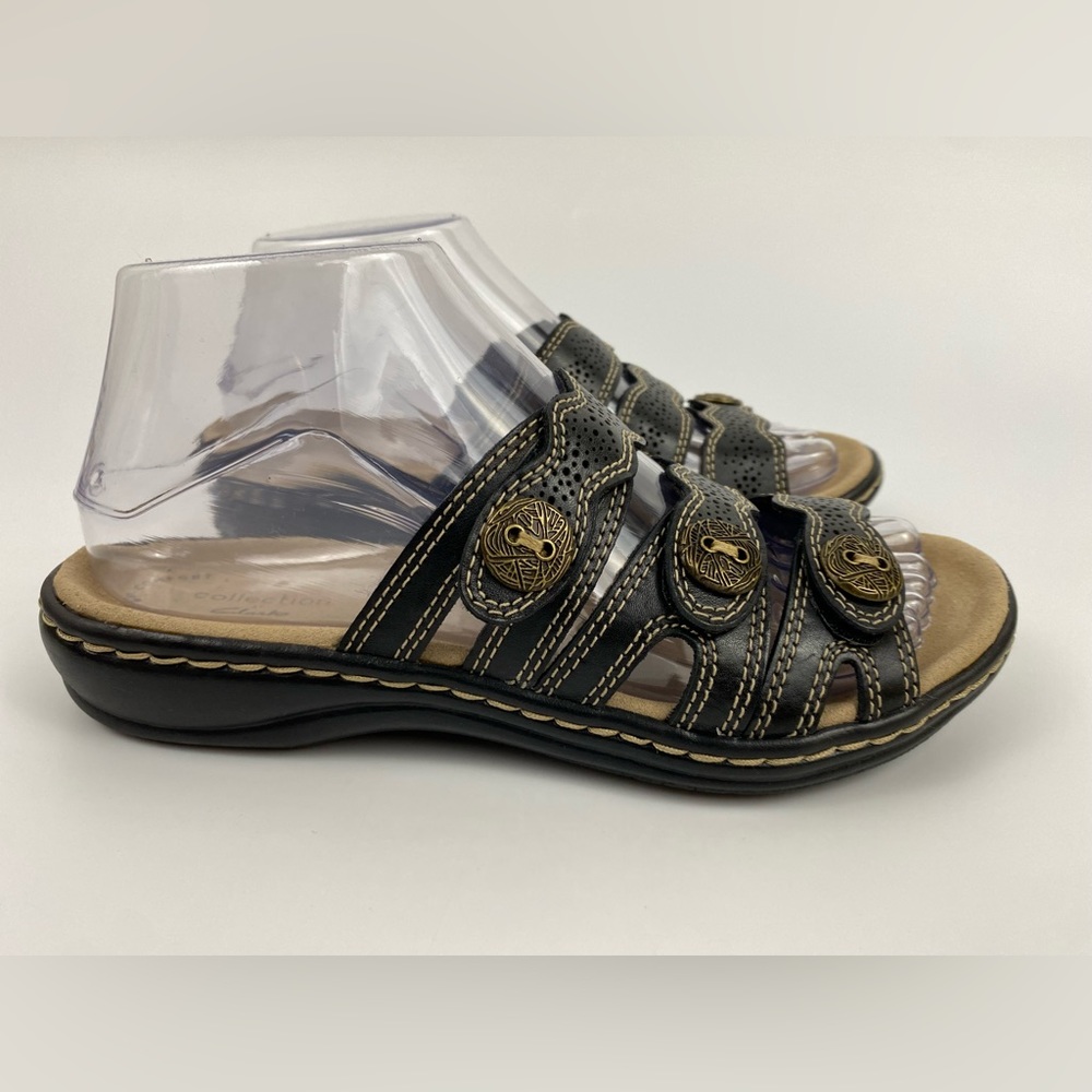 Clarks Ultimate Comfort Collection Sandals, Women's US Size 6M, Black Leather - Picture 8 of 11